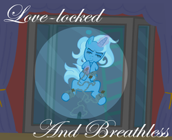 Size: 812x659 | Tagged: safe, artist:currentlyfapping, trixie, pony, unicorn, g4, author:crowley, cover art, fanfic art, female, magic trick, mare, solo, stage, underwater, water tank