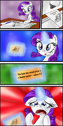 Size: 642x1287 | Tagged: safe, artist:supersheep64, rarity, pony, unicorn, g4, appleloosa, board game, comic, crying, dice, female, hilarious in hindsight, magic, magic aura, mare, marshmelodrama, monopoly, rarity being rarity, solo, telekinesis