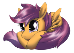 Size: 1280x914 | Tagged: safe, artist:mirapony, scootaloo, pegasus, pony, g4, cute, cutealoo, female, filly, simple background, solo, transparent background