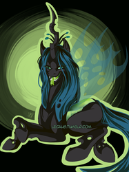 Size: 594x794 | Tagged: dead source, safe, artist:lecaus, queen chrysalis, changeling, changeling queen, g4, female