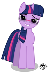 Size: 8000x12000 | Tagged: safe, artist:tbcroco, twilight sparkle, pony, unicorn, g4, absurd resolution, bedroom eyes, female, glasses, looking at you, mare, show accurate, simple background, transparent background, vector