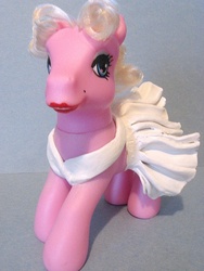 Size: 480x640 | Tagged: safe, pony, g3, customized toy, heart, heart eyes, irl, marilyn monroe, photo, solo, toy, wingding eyes