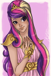 Size: 800x1200 | Tagged: safe, artist:mistix, princess cadance, human, g4, clothes, dress, female, humanized, jewelry, princess, solo, tiara