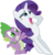 Size: 4500x4728 | Tagged: safe, artist:stabzor, rarity, spike, dragon, pony, unicorn, g4, the super speedy cider squeezy 6000, absurd resolution, duo, duo male and female, female, horn, male, mare, shipping fuel, simple background, transparent background