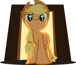 Size: 8000x6830 | Tagged: safe, artist:sharpieboss, applejack, earth pony, pony, g4, absurd resolution, female, judging you, looking at you, perspective, solo