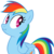 Size: 800x800 | Tagged: safe, artist:necromanteion, rainbow dash, g4, female, liarpony, scrunchy face