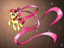 Size: 1967x1488 | Tagged: safe, artist:eeveetachi, apple bloom, g4, ribbon