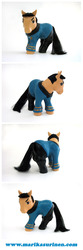 Size: 2339x7026 | Tagged: safe, artist:marikasurinen, earth pony, pony, g1, clothes, customized toy, irl, male, photo, ponified, spock, stallion, star trek, star trek (tos), toy, uniform