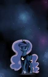 Size: 2200x3520 | Tagged: safe, artist:valcron, princess luna, alicorn, pony, g4, female, high res, solo, stars