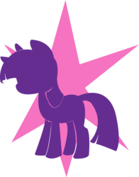 Size: 564x718 | Tagged: safe, artist:php27, twilight sparkle, pony, unicorn, g4, female, silhouette, simple background, solo, unicorn twilight