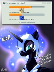 Size: 600x800 | Tagged: safe, artist:alfa995, discord, nightmare moon, g4, crying