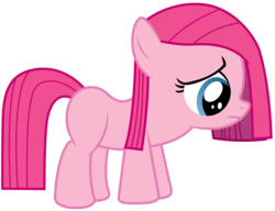 Size: 3500x2692 | Tagged: safe, artist:kooner-cz, pinkie pie, g4, the cutie mark chronicles, filly, foal, frown, high res, sad, simple background, transparent background, vector