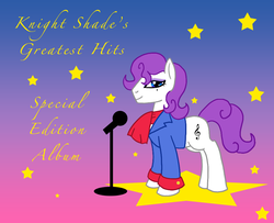 Size: 840x682 | Tagged: safe, artist:the-clockwork-crow, knight shade, pony, g1, g4, album cover, bishonen, g1 to g4, generation leap, male, solo, stallion