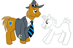 Size: 500x325 | Tagged: safe, artist:cheri-chan, max (sam and max), ponified, sam (sam and max), sam and max