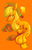 Size: 645x1000 | Tagged: safe, artist:electriczebra, applejack, earth pony, pony, g4, female, prone, reference sheet, simple background, solo