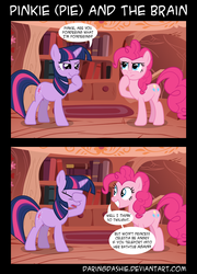 Size: 2000x2775 | Tagged: safe, artist:daringdashie, pinkie pie, twilight sparkle, g4, comic, facehoof, high res, pinkie and the brain, pinky and the brain