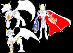 Size: 960x704 | Tagged: safe, artist:lord-hierarch, digimon, omegamon, omnimon, ponified