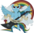 Size: 689x682 | Tagged: safe, artist:hydro-king, rainbow dash, pony, g4, banner, electric guitar, female, guitar, heavy metal, musical instrument, rainbow, rock (music), solo