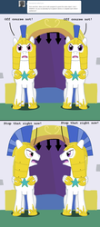 Size: 1000x2275 | Tagged: safe, artist:hakar-kerarmor, oc, oc:monolith, oc:nors, ask four inept guardponies, royal guard