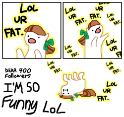 Size: 500x471 | Tagged: safe, oc, oc only, oc:troll-raipony, comic, i'm so alone, lol ur fat