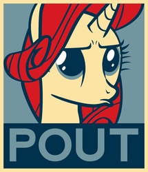 Size: 2100x2439 | Tagged: safe, rarity, pony, g4, high res, poster, pouting, propaganda, solo
