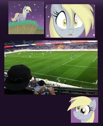 Size: 405x496 | Tagged: safe, derpy hooves, pegasus, pony, g4, controller, discovery meme, exploitable meme, female, football, mare, meme