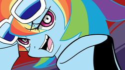 Size: 1021x576 | Tagged: safe, rainbow dash, g4, crossover, panty and stocking with garterbelt, parody, style emulation
