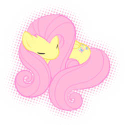 Size: 1280x1281 | Tagged: safe, artist:caffeinerabbit, fluttershy, pegasus, pony, g4, female, mare, simple background, sleeping, solo, transparent background