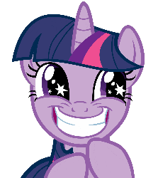Size: 894x1000 | Tagged: safe, artist:atomicgreymon, twilight sparkle, pony, unicorn, g4, animated, female, grin, mare, rapeface, reaction image, rubbing hooves, simple background, smiling, solo, squee, starry eyes, transparent background, vector, wingding eyes