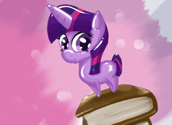 Size: 960x704 | Tagged: safe, artist:da-futaba, twilight sparkle, pony, g4, chibi, female, solo