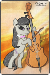 Size: 1317x1959 | Tagged: safe, artist:valorcrow, octavia melody, earth pony, pony, g4, cello, female, musical instrument, solo