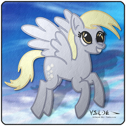 Size: 1237x1237 | Tagged: safe, artist:valorcrow, derpy hooves, pegasus, pony, g4, female, mare, solo