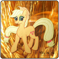 Size: 1327x1317 | Tagged: safe, artist:valorcrow, applejack, earth pony, pony, g4, female, solo