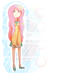 Size: 800x1000 | Tagged: safe, artist:rosewhistle, fluttershy, human, g4, clothes, female, humanized, skirt, solo