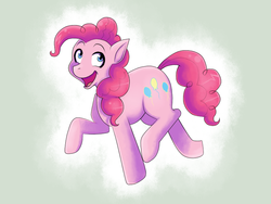 Size: 800x600 | Tagged: safe, artist:rosewhistle, pinkie pie, earth pony, pony, g4, female, mare, open mouth, solo, walking