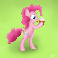 Size: 939x949 | Tagged: safe, artist:nethear, pinkie pie, g4, cupcake