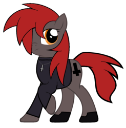 Size: 886x902 | Tagged: safe, artist:kickass222urmom, pony, edgy, parasoul, ponified, simple background, skullgirls, solo, transparent background