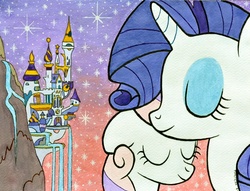 Size: 1183x905 | Tagged: safe, artist:do-you-sell-crisps, rarity, sweetie belle, g4, canterlot, stars