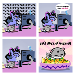 Size: 1000x1006 | Tagged: safe, artist:pixelkitties, oc, oc only, nachos