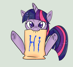 Size: 650x600 | Tagged: safe, artist:lustrous-dreams, twilight sparkle, pony, unicorn, g4, cute, filly, filly twilight sparkle, looking at you, paper, text, twiabetes, underhoof, unicorn twilight