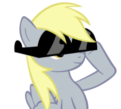 Size: 600x537 | Tagged: safe, derpy hooves, pegasus, pony, g4, female, mare, sunglasses, swag