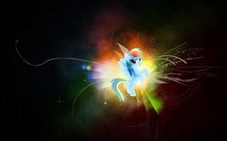 Size: 1920x1200 | Tagged: safe, artist:cloud-twister, rainbow dash, pegasus, pony, g4, female, looking at you, mare, solo, wallpaper