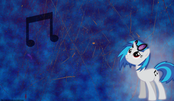 Size: 1900x1100 | Tagged: safe, dj pon-3, vinyl scratch, g4, music, wallpaper