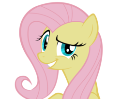 Size: 5688x4662 | Tagged: safe, fluttershy, g4, absurd resolution, always works, dreamworks face, raised eyebrow, simple background, transparent background, vector