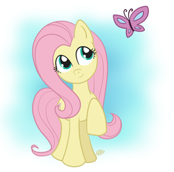 Size: 800x790 | Tagged: safe, artist:kennasaur, fluttershy, butterfly, g4