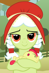 Size: 3200x4800 | Tagged: safe, artist:beavernator, apple bloom, granny smith, pony, g4, baby, baby pony, duo, foal, grandmother and grandchild, young granny smith
