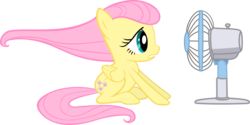Size: 3007x1509 | Tagged: safe, artist:kurokaji11, fluttershy, pegasus, pony, g4, electric fan, fan, female, filly, filly fluttershy, folded wings, show accurate, simple background, solo, transparent background, wings, younger