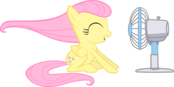Size: 3007x1509 | Tagged: safe, artist:kurokaji11, fluttershy, pegasus, pony, g4, cute, electric fan, fan, female, filly, filly fluttershy, open mouth, open smile, simple background, smiling, solo, transparent background, younger