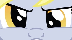 Size: 2732x1536 | Tagged: safe, artist:evildoctermcbob, derpy hooves, pegasus, pony, g4, close-up, female, glare, mare, wallpaper