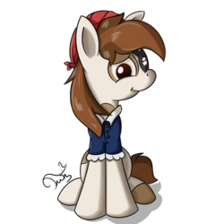 Size: 900x900 | Tagged: safe, artist:twilightsquare, pipsqueak, earth pony, pony, g4, colt, costume, foal, male, pirate, simple background, solo, transparent background